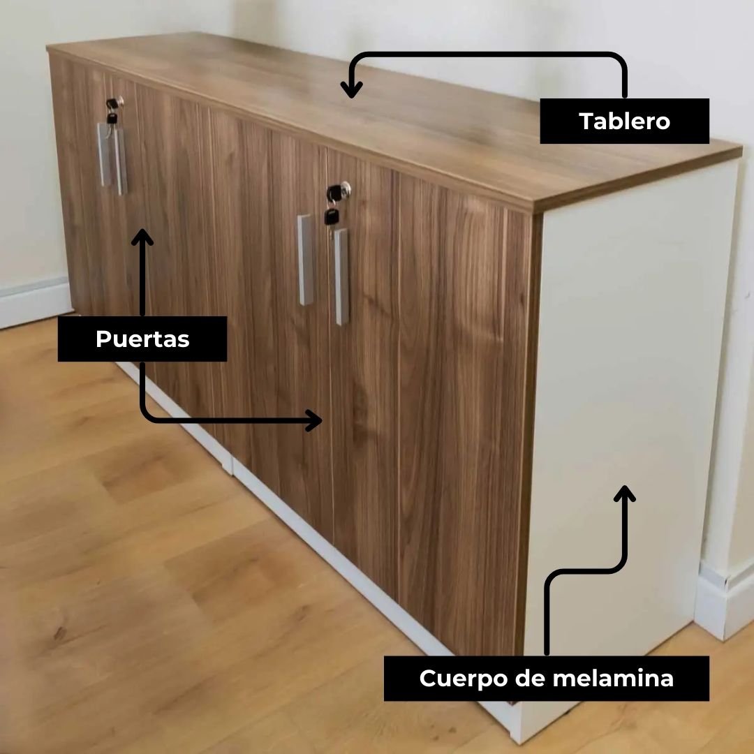 Credenza Doble con Puertas (1.60 m. de largo)