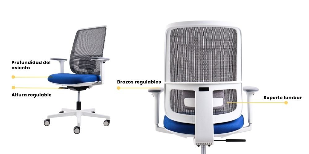 silla ergonómica de escritorio art