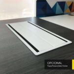 Tapa pasacables doble + 2 cajas de 3 troqueles para tomas